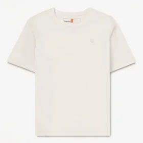T-shirt de manga curta Dunstan para mulher – Branco vintage