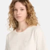 T-shirt de manga curta Dunstan para mulher – Branco vintage