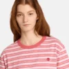 T-shirt de manga curta às riscas para mulher T-shirt de manga curta às riscas para mulher