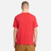 T-shirt masculina com logótipo bordado e efeito desgastado T-shirt masculina com logótipo bordado e efeito desgastado