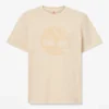 T-shirt masculina com logótipo gráfico tingida na peça