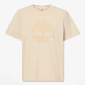T-shirt masculina com logótipo gráfico tingida na peça