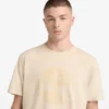 T-shirt masculina com logótipo gráfico tingida na peça