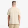 T-shirt masculina com logótipo gráfico tingida na peça