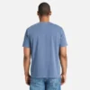T-shirt masculina com logótipo gráfico tingida na peça