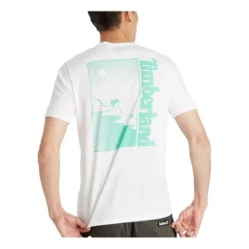 Timberland Camiseta de manga curta com gola redonda e estampa nas costas Branco