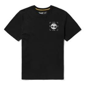 Timberland Camiseta Desportiva de Calções de Manga Curta com Gola Redonda Preta