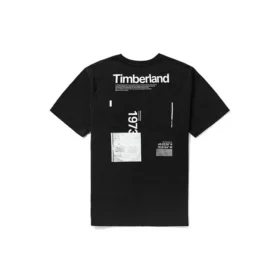 Timberland Camiseta Desportiva de Calções de Manga Curta com Gola Redonda Preta