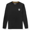 Timberland Casual com Estampado, Gola Redonda e Manga Comprida Preto