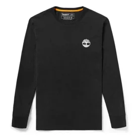 Timberland Casual com Estampado, Gola Redonda e Manga Comprida Preto