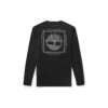 Timberland Casual com Estampado, Gola Redonda e Manga Comprida Preto