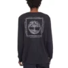 Timberland Casual com Estampado, Gola Redonda e Manga Comprida Preto