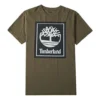 Timberland Casual de calções de manga curta com gola redonda e estampado, verde