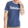 Timberland Casual de Gola Redonda com Estampado, Calções, Azul