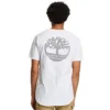 Timberland Casual de Gola Redonda com Estampado, Calções, Branco