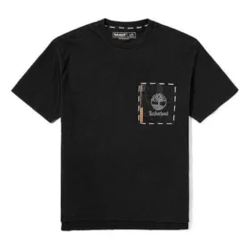 Timberland Casual Loose Gola Redonda Calções Manga Curta Preto