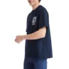 Timberland com logótipo estampado, gola redonda, azul