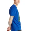 Timberland de gola redonda com estampado, manga curta, azul