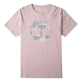 Timberland Gola Redonda Estampado Calções Rosa