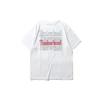 Timberland SS20 Camiseta de calções com gola redonda e estampa Branca