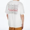 Timberland SS20 Camiseta de calções com gola redonda e estampa Branca