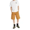 Timberland SS20 Camiseta de calções com gola redonda e estampa Branca