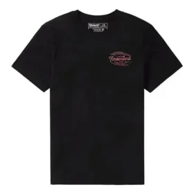 Timberland SS20 Camiseta de calções de manga curta com gola redonda e estampado Preto