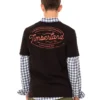 Timberland SS20 Camiseta de calções de manga curta com gola redonda e estampado Preto