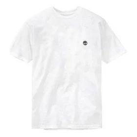 Timberland SS20 Casual Gola Redonda Branco Estampado Calções Manga Curta Branco Timberland SS20 Casual Gola Redonda Branco Estampado Calções Manga Curta Branco