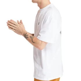 Timberland SS20 Casual Gola Redonda Branco Estampado Calções Manga Curta Branco Timberland SS20 Casual Gola Redonda Branco Estampado Calções Manga Curta Branco