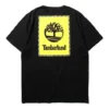 Timberland SS20 com logótipo estampado, manga curta, preto