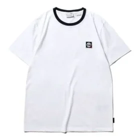 Timberland SS20 CoolMax Logo Calções Manga Curta Gola Redonda Branco Timberland SS20 CoolMax Logo Calções Manga Curta Gola Redonda Branco