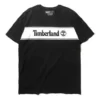 Timberland SS20 Cores Contrastantes com Logótipo Estampado Manga Curta Preto