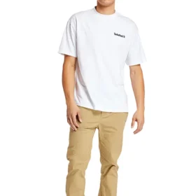 Timberland SS20 Gola Redonda Estampado Calções Manga Curta Branco