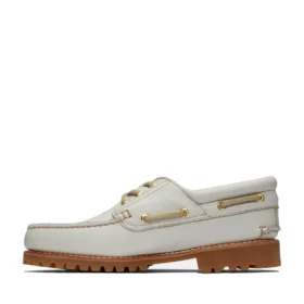 Timberland x Aim Leon Dore Sapatos de Barco Costurados à Mão com Três Olhais “Off White”
