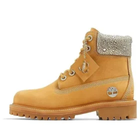Timberland x Jimmy Choo 6-Inch Boots com cristais “Wheat Nubuck com cristais”