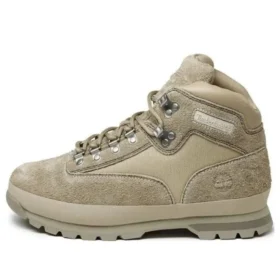 Timberland x Nonnative Euro Hiker Sapatos de caminhada de cano médio em couro e tecido “LT Beige Suede” Timberland x Nonnative Euro Hiker Sapatos de caminhada de cano médio em couro e tecido “LT Beige Suede”