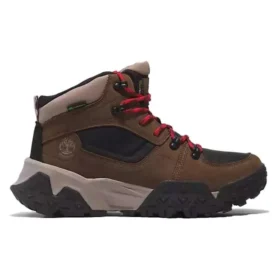 Ténis de caminhada impermeáveis de cano médio com atacadores Motion Scramble “Nubuck castanho escuro”