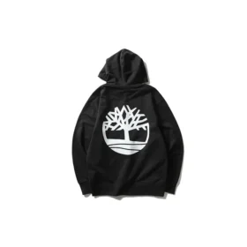 Zíper com capuz e logótipo Timberland impresso Preto